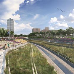 Artist Rendering of Concept Master Plan for Revitalized Downtown Etobicoke Creek - 2